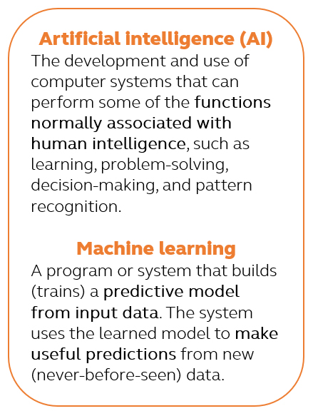 Artificial Intelligence definition text box
