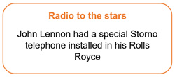 Fact box John Lennon Storno custom car radio